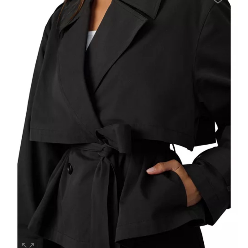 Joe's Jeans Black Short Trench Black - Picture 4 of 6